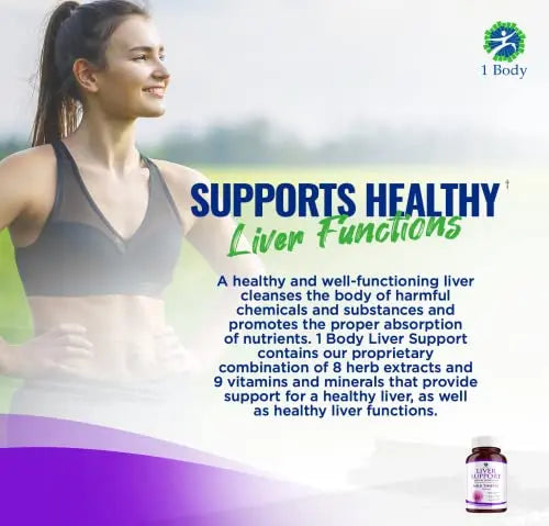 1 Body Liver Support: Twin Pack - 60 Capsules Each - Milk Thistle 1 Body Au supplements