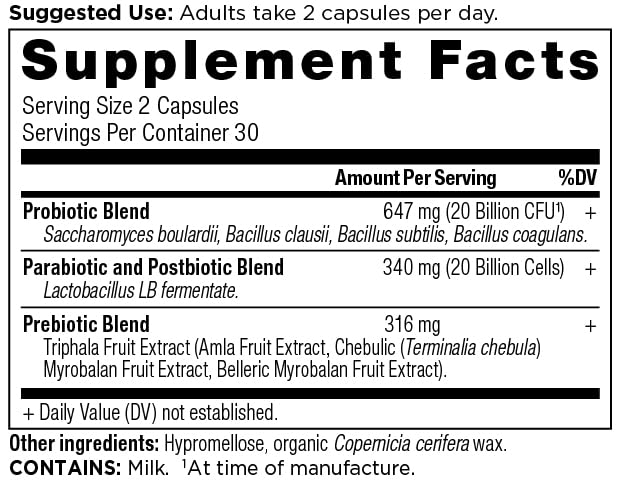 Ancient Nutrition SBO Probiotic Trinity Daily Care, Probiotics for Digestive Health, 40 Billion Blend of Prebiotics, Probiotics, Postbiotics, and Parabiotics Reduces Occasional Bloating, 60 Count Ancient Nutrition Au supplements