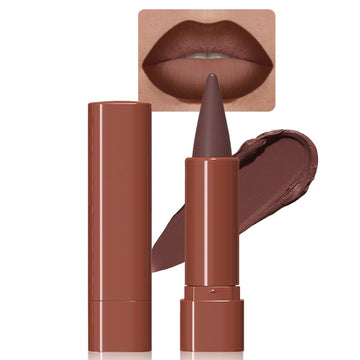 BINGBRUSH 2-in-1 Gradient Dark Brown Lip Liner & Lipstick Combo,Matte Longwear Waterproof Lip Pencil with Cone Tip,Smudge Proof Crayon for Flawless Ombre Contour,Women's Long Lasting Makeup Set BINGBRUSH Au supplements