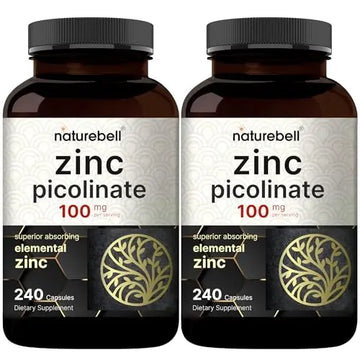 NatureBell Zinc Picolinate 100mg, 480 Count Capsules - Supports Immune System NatureBell Au supplements