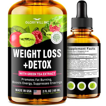 Glory Will Inc Weight Loss Drops Natural Detox Made in USA - Diet Drops for Fat Loss healthsupps.co.uk Au supplements