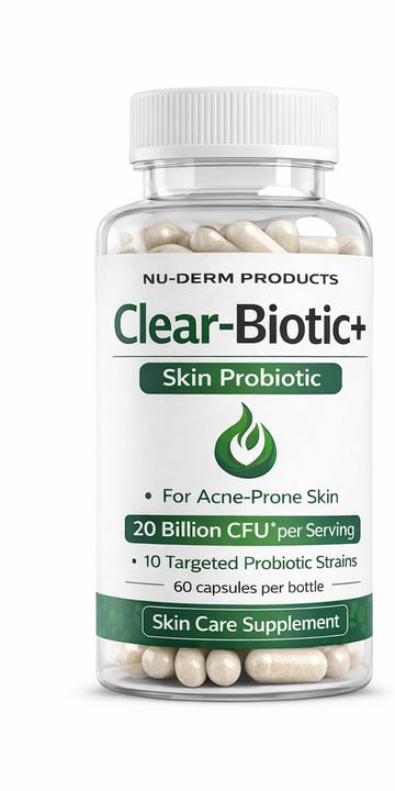 Acne Pills Probiotic Acne Supplements for Teens & Adults - Hormonal Acne Vitamins, Gut Health for Clear Skin, Non-GMO (60 Capsules) Gut Skin Axis Clear-Biotic Au supplements