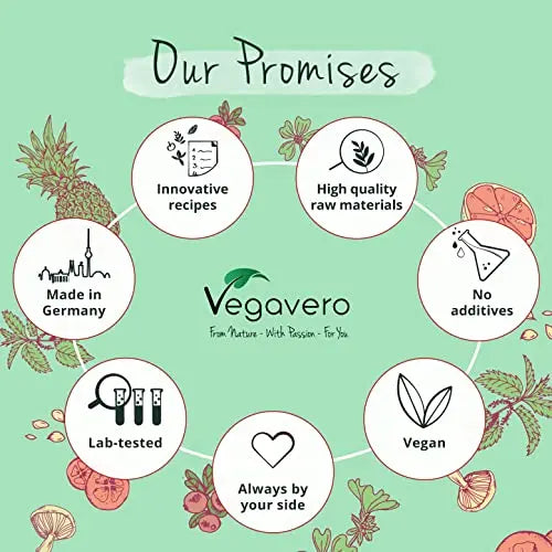 Vegavero Vegan Collagen Supplement | 2000mg | Complex with L-Lysine, L-Proline, Vitamin C (Acerola) & Superfoods Extracts Vegavero Au supplements