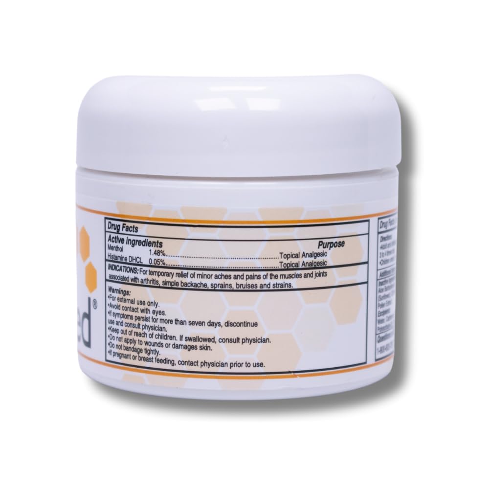 AbeeMed Cream Bee Venom Apitoxin for Aches - Menthol - Histamine DHCL - Bee Polen - Chamomile - Support for Neck and Backache - Supports Joint & Muscle Discomfort - Sprains, Bruises and Strains V2 ABEE MED Au supplements