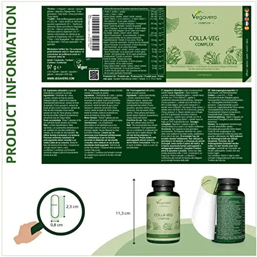 Vegavero Vegan Collagen Supplement | 2000mg | Complex with L-Lysine, L-Proline, Vitamin C (Acerola) & Superfoods Extracts Vegavero Au supplements