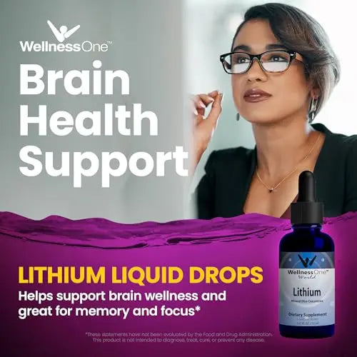 WellnessOne Liquid Lithium Supplements - Ionic Lithium Supplement Liquid WellnessOne Au supplements