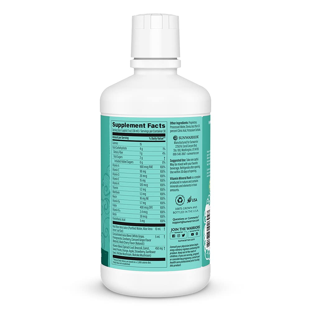 Sunwarrior Liquid Multivitamin Supplements & Minerals Vegan Plant-Based with Aloe Vera for Men and Women | Energy & Immune Support Gluten Sugar Dairy Free | 30 Fl Oz Sunwarrior Au supplements