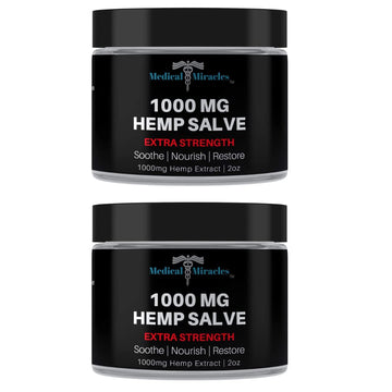 Medical Miracles| Hemp 1000 Mg Salve | Ideal for Hips, Joints, Neck, Back, Elbows, Fingers, Hands, Knees| Pack of 2 Medical Miracles Au supplements