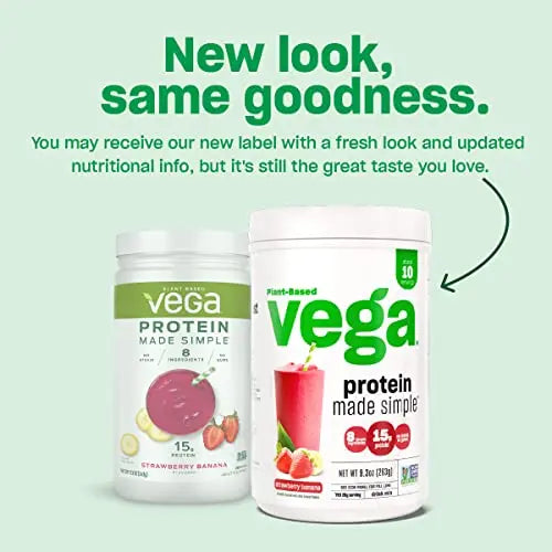 Vega Protein Made Simple Protein Powder, Strawberry Banana - Stevia Free, Vegan Vega Au supplements