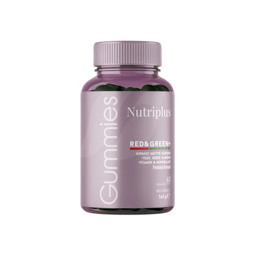 FARMASi Nutriplus Jelly Vitamins Red + Green, 60 pcs - Antioxidant-Rich Vegan Multivitamin Supplement with Fruits and Vegetables Essential Vitamins Immune Support Energy Boost, Skin Hair Nail Health FARMASi Au supplements
