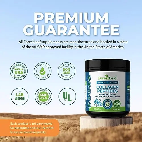 Collagen Peptides Powder Unflavored - Hydrolyzed Collagen Protein Powder ForestLeaf Au supplements