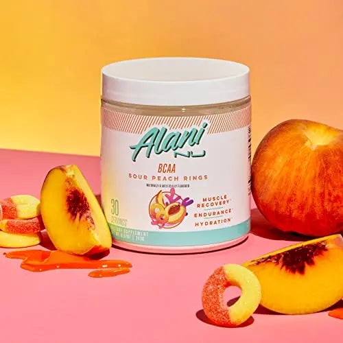Alani Nu Island Crush Pre Workout and BCAA Sour Peach Rings Post Workout Powder Alani Nu Au supplements