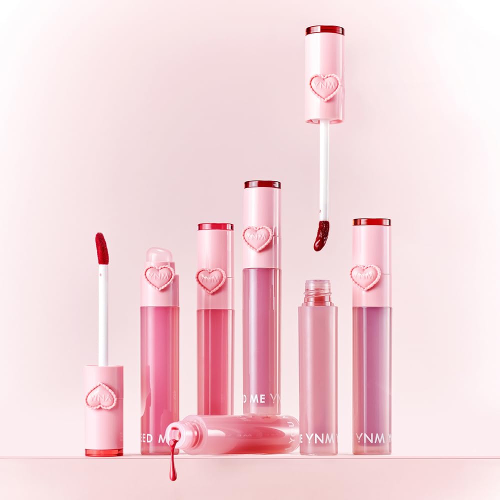 YNM Heart Jelling Tint, PEPPER JELLING, Silicone Lip Brush Included, K-Beauty, Non-Sticky, Moisturizing, Smudge-Proof, Korean Lip Tint, Long-Lasting, Vivid Color, 0.09 oz YNM Au supplements