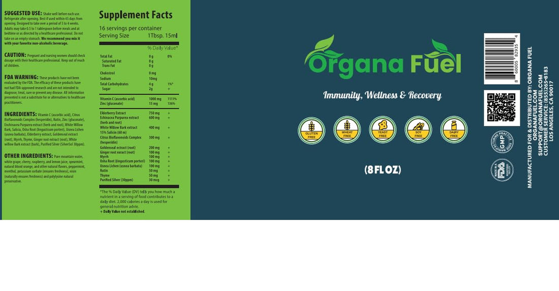 Organa Fuel 30-Day Supply: Advanced Liquid Immune Support Supplement, Supports Cellular, Gut & Organ Health, Vitamins, Minerals, Superfoods, Antioxidant. for Adults & Kids 12+ - 8 fl oz (Pack of 1) Organa Fuel Au supplements