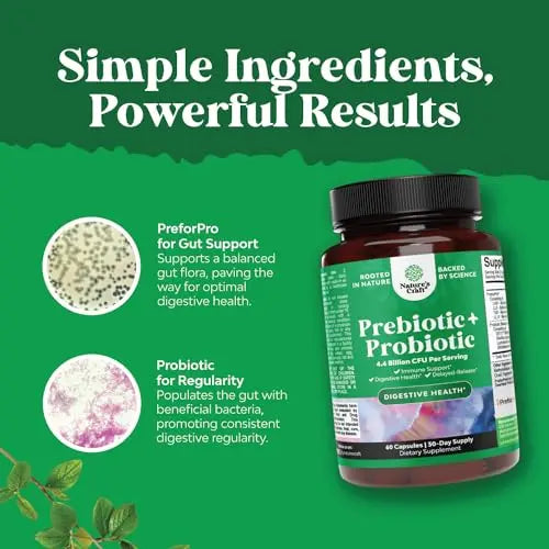 Prebiotics and Probiotics Gut Health Supplement - Super Potent Digestive Health Acidophil Natures Craft Au supplements