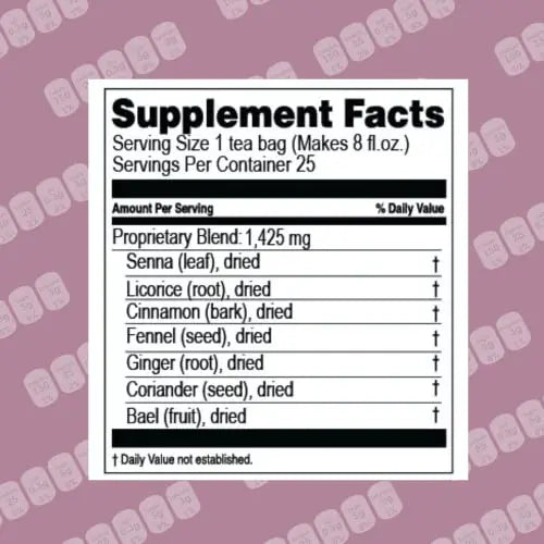 Hyleys Colon Cleanse Tea Acai Berry Flavor - 25 Tea Bags (12 Pack - 300 Tea Bags Total) HYLEYS Au supplements