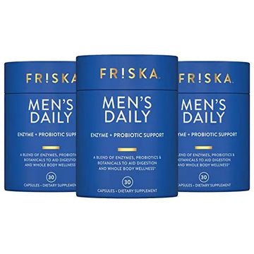 FRISKA Men’s Daily Digestive Enzyme and Probiotics Supplement, Natural Support FR!SKA Au supplements