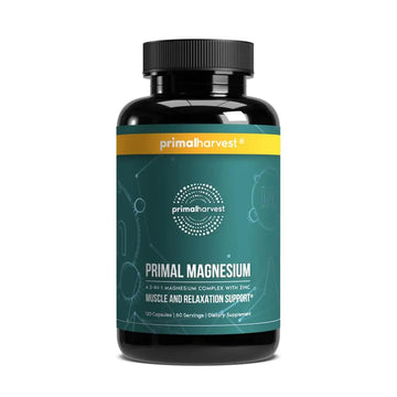 Magnesium Supplement Complex 310mg by Primal Harvest with Magnesium Glycinate, Citrate, Malate, and Zinc 120 Capsules Primal Harvest Au supplements