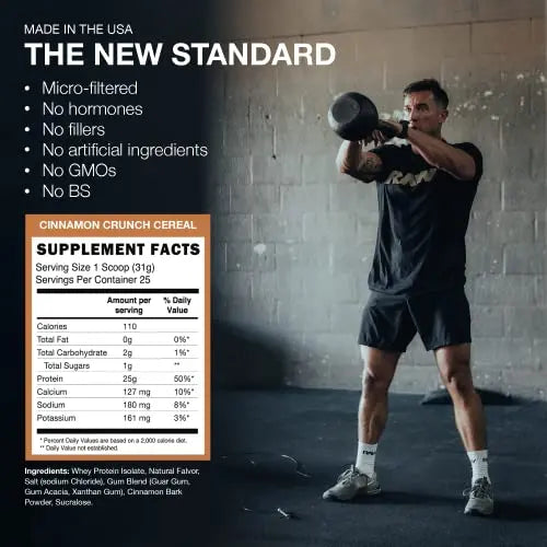 RAW Whey Isolate Protein Powder, Cinnamon Crunch (CBUM Itholate Protein) - 100% Grass RAW Au supplements