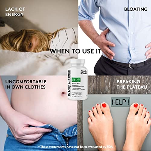 Youth & Tonic 15 Day Colon Cleanser & Detox for Waste Loss to Feel Lighter Youth & Tonic Au supplements