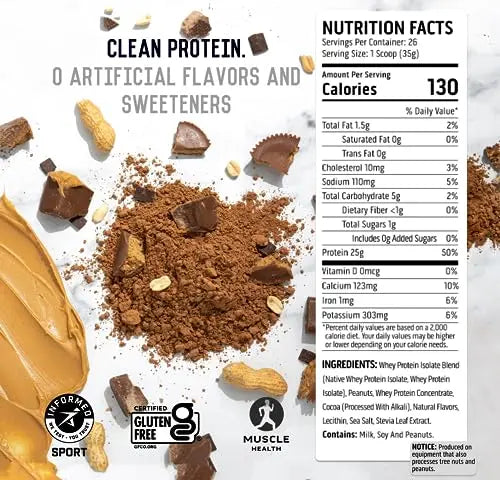 Ascent 100% Whey Protein Powder - Post Workout Whey Protein Isolate, Zero Artificial Ascent Au supplements