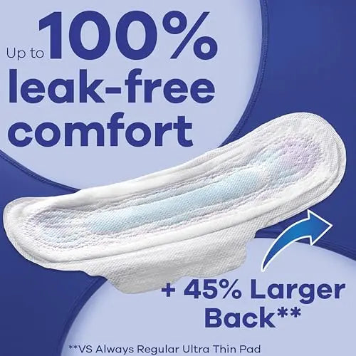 Always Ultra Thin Feminine Pads with Wings for Women, Size 4, Overnight Absorbency, Unscented Always Au supplements