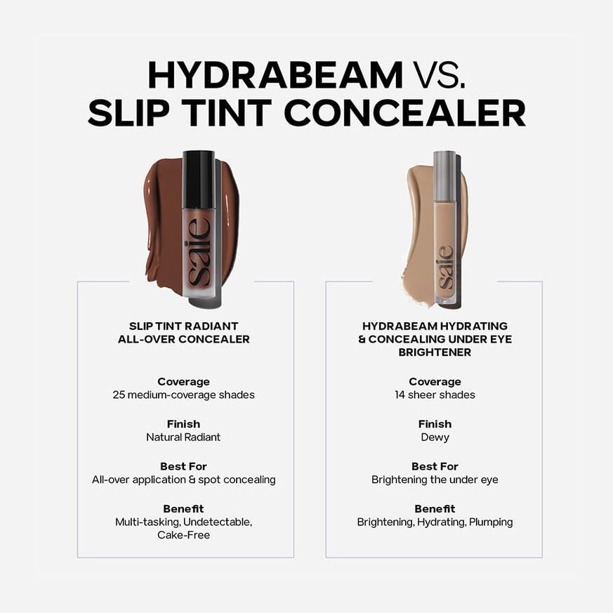 Saie Slip Tint Radiant Cream Concealer & All-Over Face Makeup - Concealer for Dark Circles, Redness & Blemishes - Lightweight Makeup Made with Hydrating Hyaluronic Acid - Shade 7 (0.17 oz) Saie Au supplements