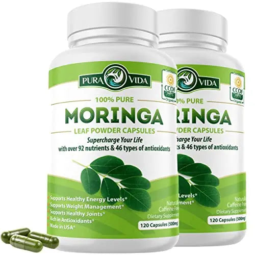 PURA VIDA MORINGA Moringa Capsules Single Origin Organic Moringa Powder. Moringa PURA VIDA MORINGA Au supplements