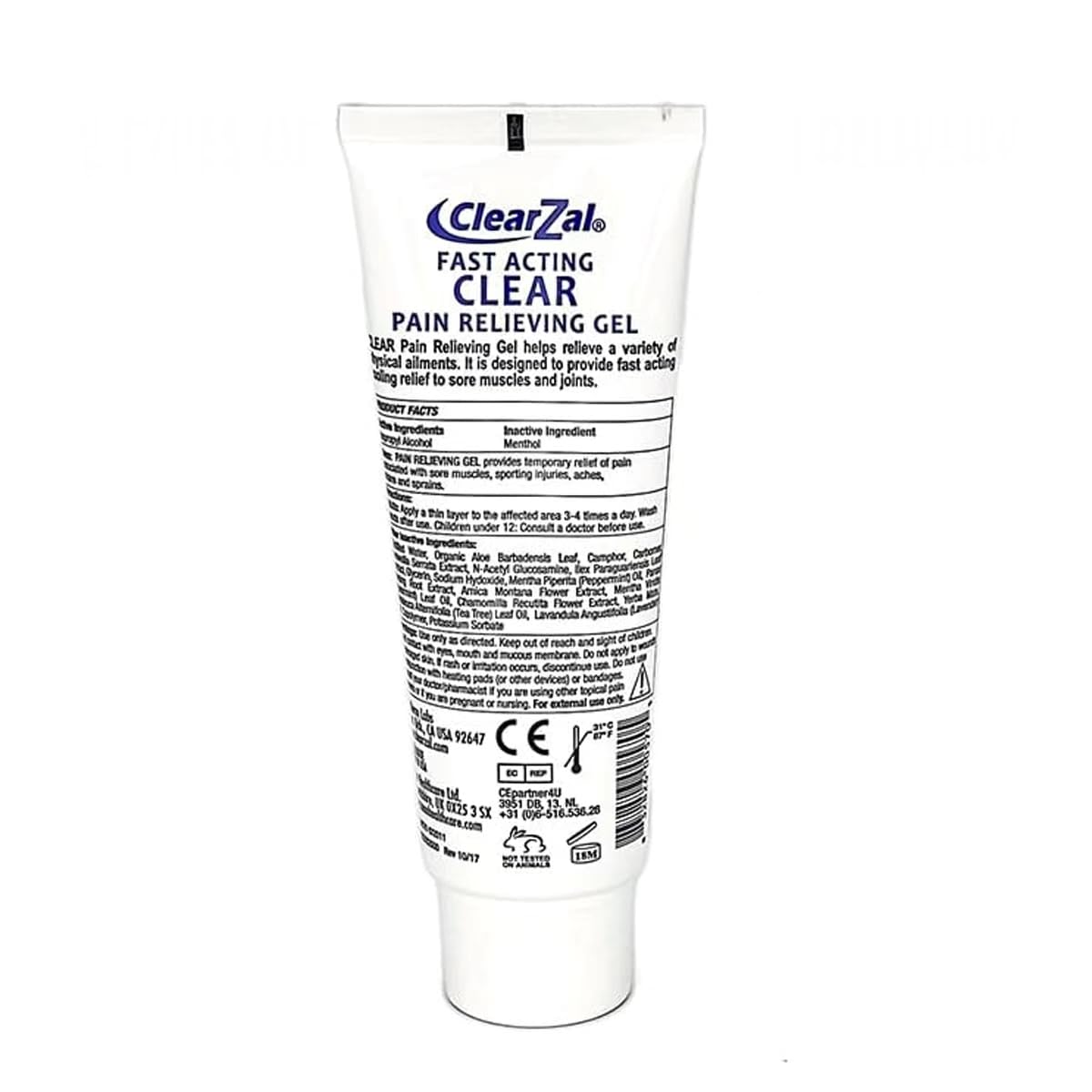 ClearZal Fast Acting Clear Pain Relieving Gel with Cooling Cryotherapy, Boswellia and Glucosamine for Sore Muscles and Joints, Soothing Cooling Gel 3.4 oz Clearzal Au supplements