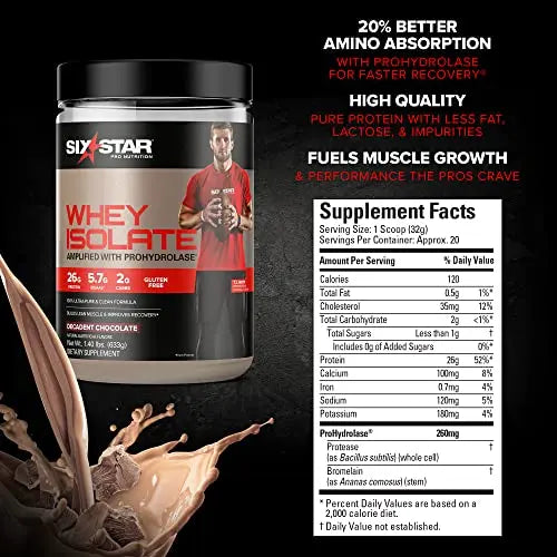 Whey Protein Isolate Six Star 100% Whey Isolate Protein Powder Whey Protein Powder Six Star Au supplements