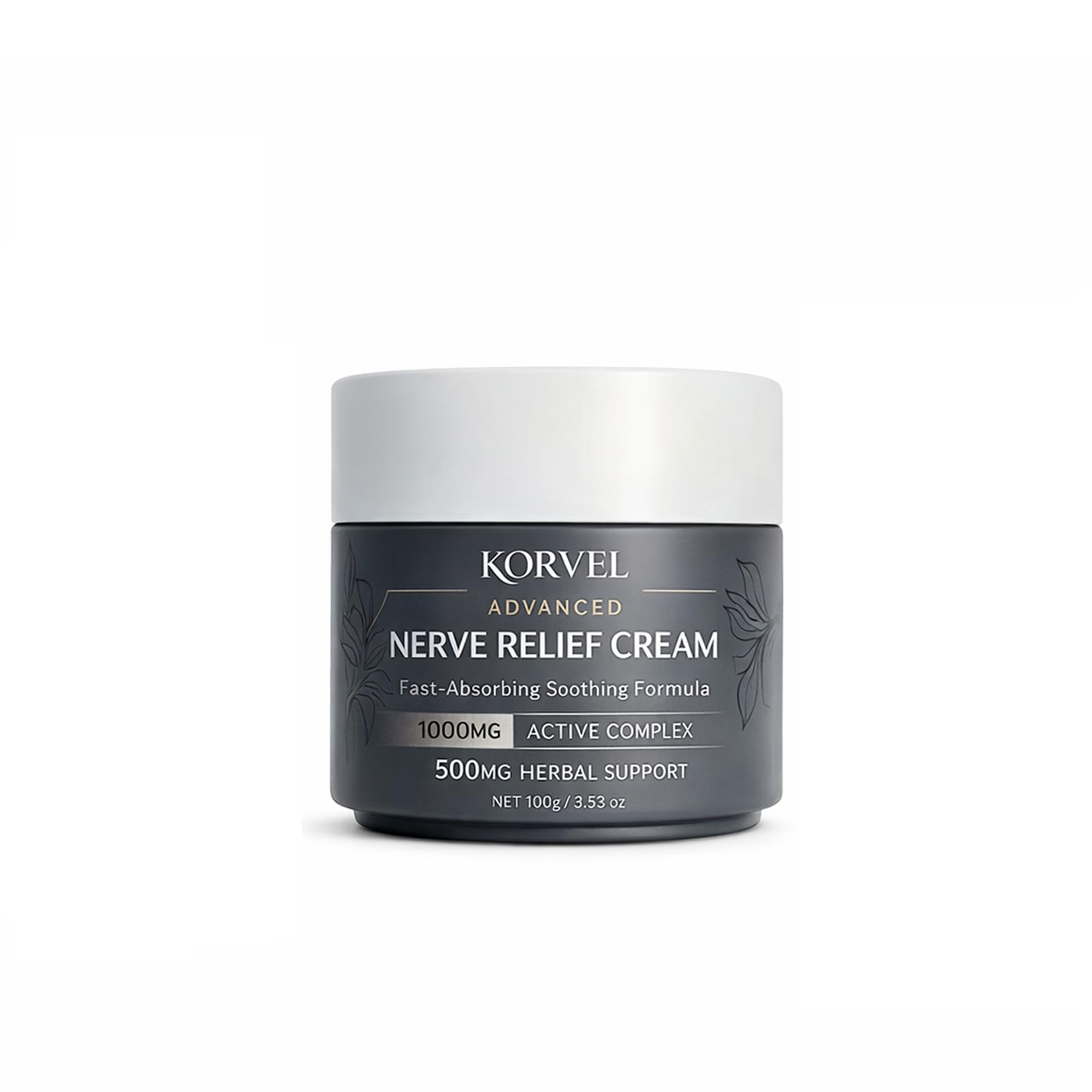 Saphily KORVEL Nerve Relief Cream 1000mg Active Blend, Fast Absorbing Soothing Cream with Herbal Support, 3.53 oz Saphily Au supplements