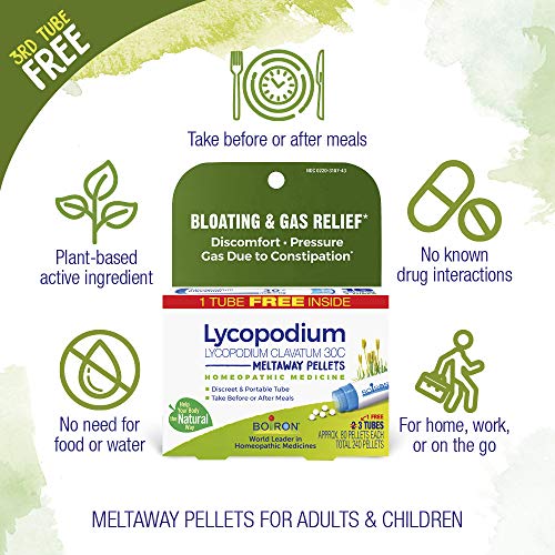 Boiron Lycopodium Clavatum 30C Homeopathic Medicine for Relief from Bloating, Gas Relief Boiron Au supplements