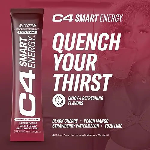 C4 Smart Energy Powder Stick Packs - Sugar Free Performance Fuel & Nootropic Brain Cellucor Au supplements