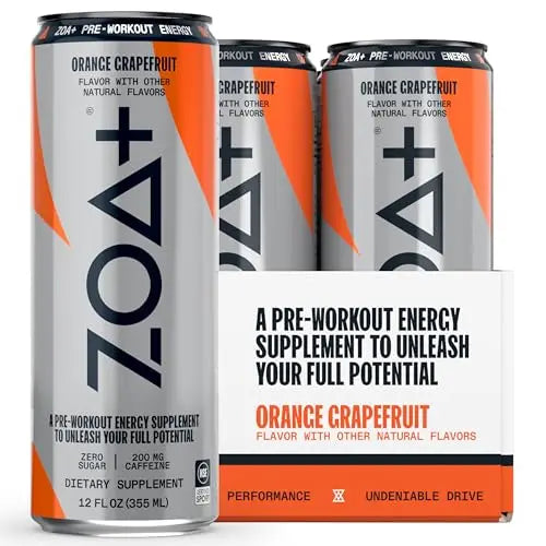 ZOA+ Pre-Workout Sugar Free Energy Drink, Orange Grapefruit - NSF Certified for Sport ZOA Au supplements