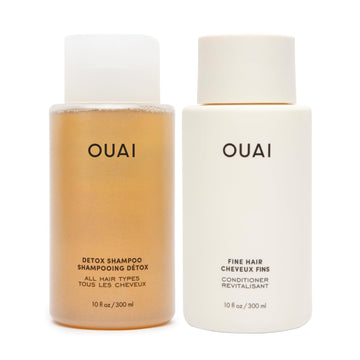 OUAI Detox Shampoo & Fine Hair Conditioner Bundle - Clarifying Shampoo for Build Up, Dirt, Oil, Product and Hard Water & Volumizing Conditioner for Fine Hair (2 Count) OUAI Au supplements