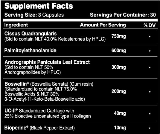 Leviathan Nutrition Joint Support | Helps Repair & Restore Joints for Comfort Mobility, Flexibility, Strength & Joint Health with Boswellia for Hands Back Knee and Joints for Men & Women - 90 Capsules Leviathan Nutrition Au supplements