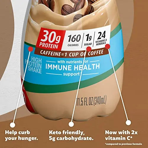 Premier Protein Shake, Café Latte Liquid, 30g Protein, 1g Sugar, 24 Vitamins & Minerals Premier Protein Au supplements