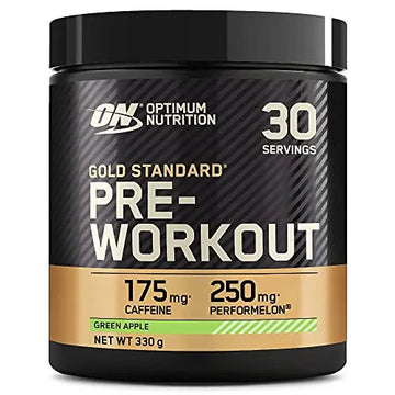 Optimum Nutrition Gold Standard Pre Workout Green Apple Flavoured Powder, 330g Optimum Nutrition Au supplements