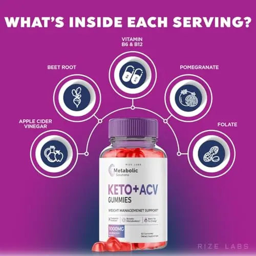 (2 Pack) Metabolic Solutions Keto ACV Gummies, Metabolic Solutions Keto+ACV Gummies rize labs Au supplements
