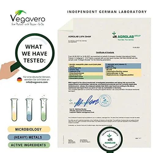 Vegavero Vegan Collagen Supplement | 2000mg | Complex with L-Lysine, L-Proline, Vitamin C (Acerola) & Superfoods Extracts | NO Additives, Lab-Tested | 120 Capsules Vegavero Au supplements