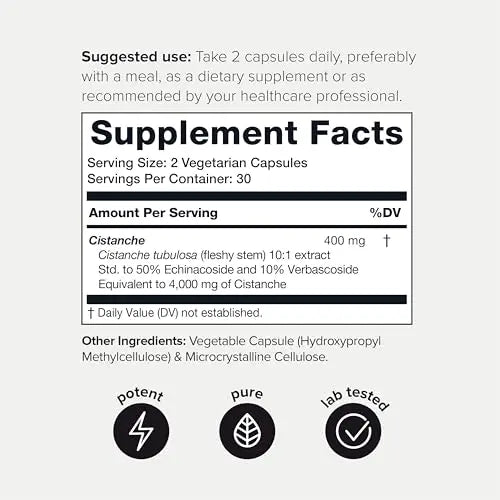 Toniiq Cistanche Tubulosa - (4000mg) Pure Cistanche Supplement for Men - 10x Highly Toniiq Au supplements