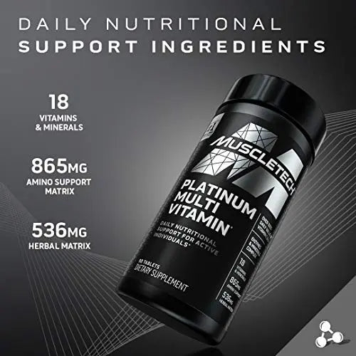 MuscleTech Platinum Multivitamin for Immune Support 18 Vitamins & Minerals Vitamins A MuscleTech Au supplements