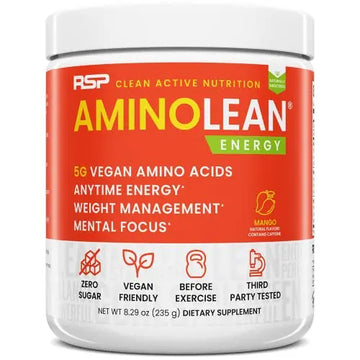 RSP Nutrition Mango Aminolean Amino Acid Supplement Powder, 8.29 OZ RSP NUTRITION Au supplements