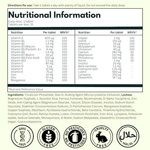 NutraKing Multivitamin Tablets for Women (32 Day Supply) - 31 Multivitamins NutraKing Au supplements