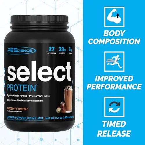 PEScience Select Low Carb Protein Powder, Chocolate Truffle, 27 Serving, Keto Friendly PEScience Au supplements