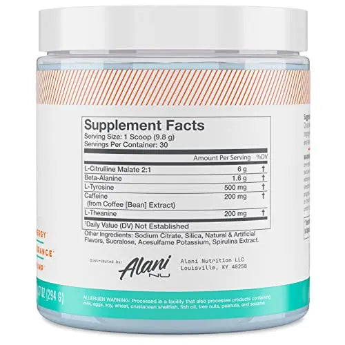 Alani Nu Island Crush Pre Workout and BCAA Hawaiian Shaved Ice Post Workout Powder Alani Nu Au supplements