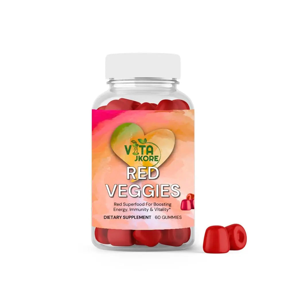 VITA JKORE Red Veggies Superfood Gummies, Energy & Immunity Booster, 60 Count Dietary Supplement, Natural Beetroot Blend VITA JKORE Au supplements