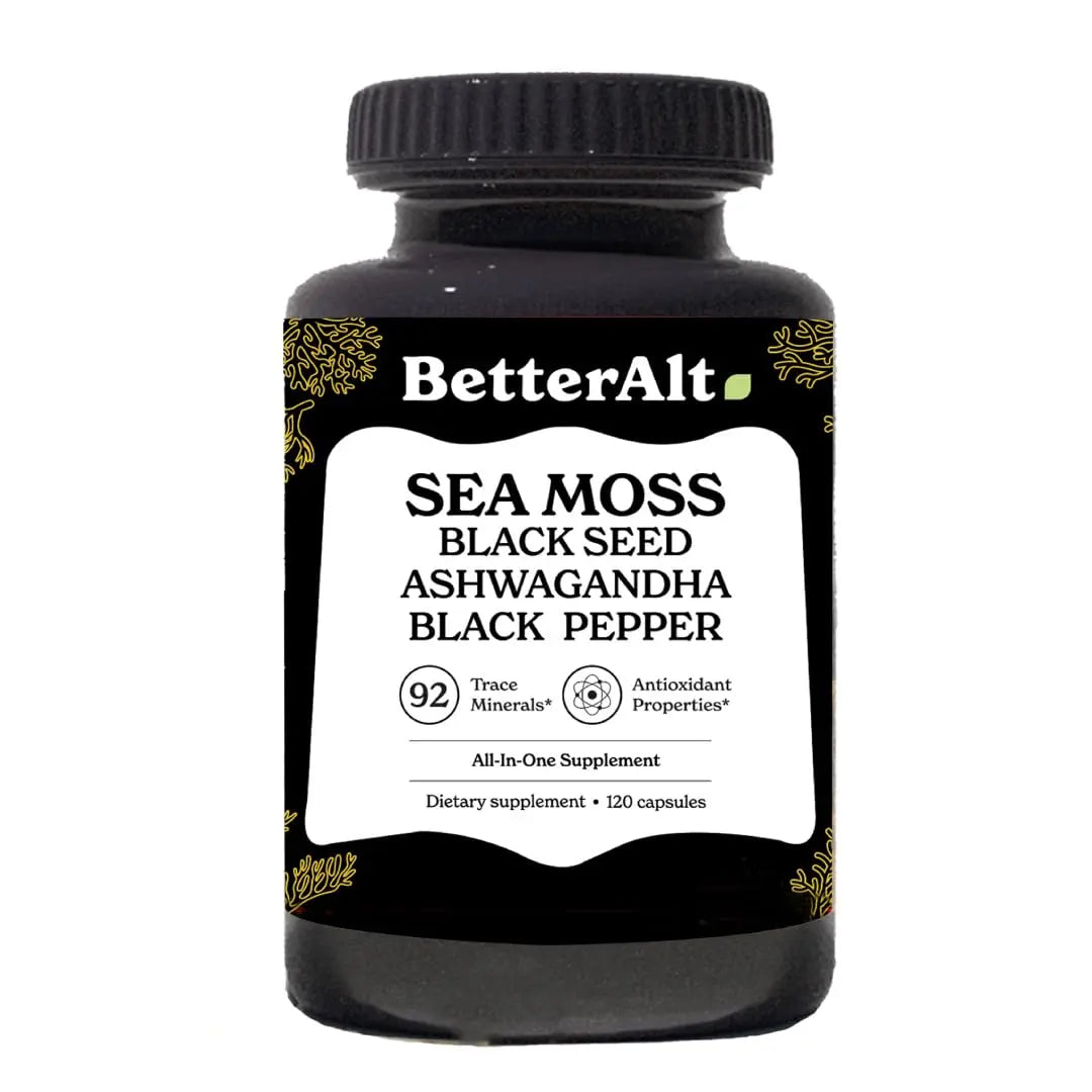 Better Alt Sea Moss Capsules- Irish Sea Moss with Black Seed Oil, Ashwagandha & Black Better Alt Au supplements